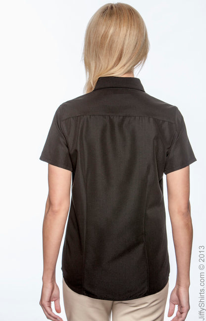 Women's Barbados Textured Camp Shirt - Black