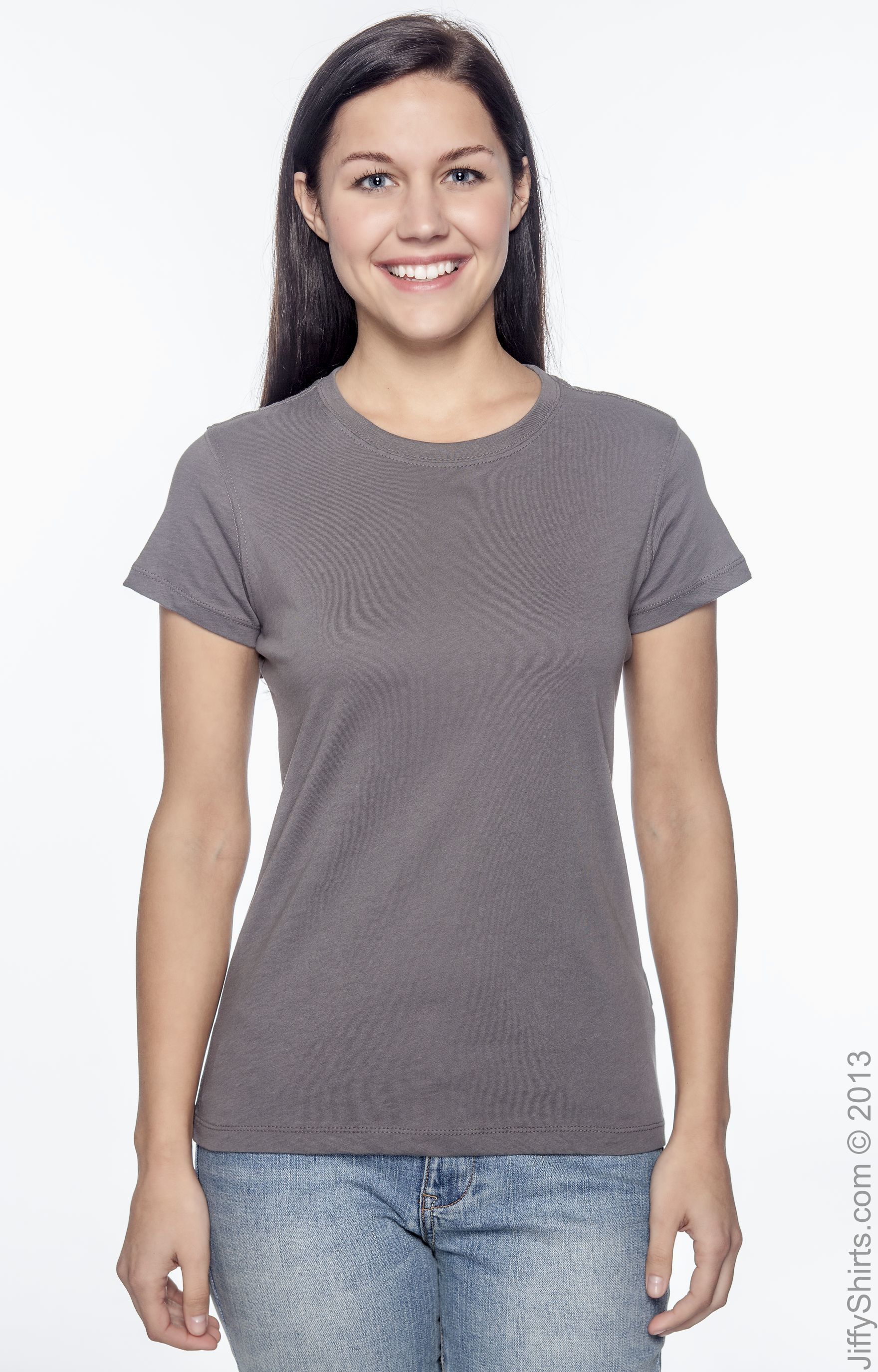 Women's 100% Organic Cotton Classic Short-Sleeve T-Shirt - Charcoal