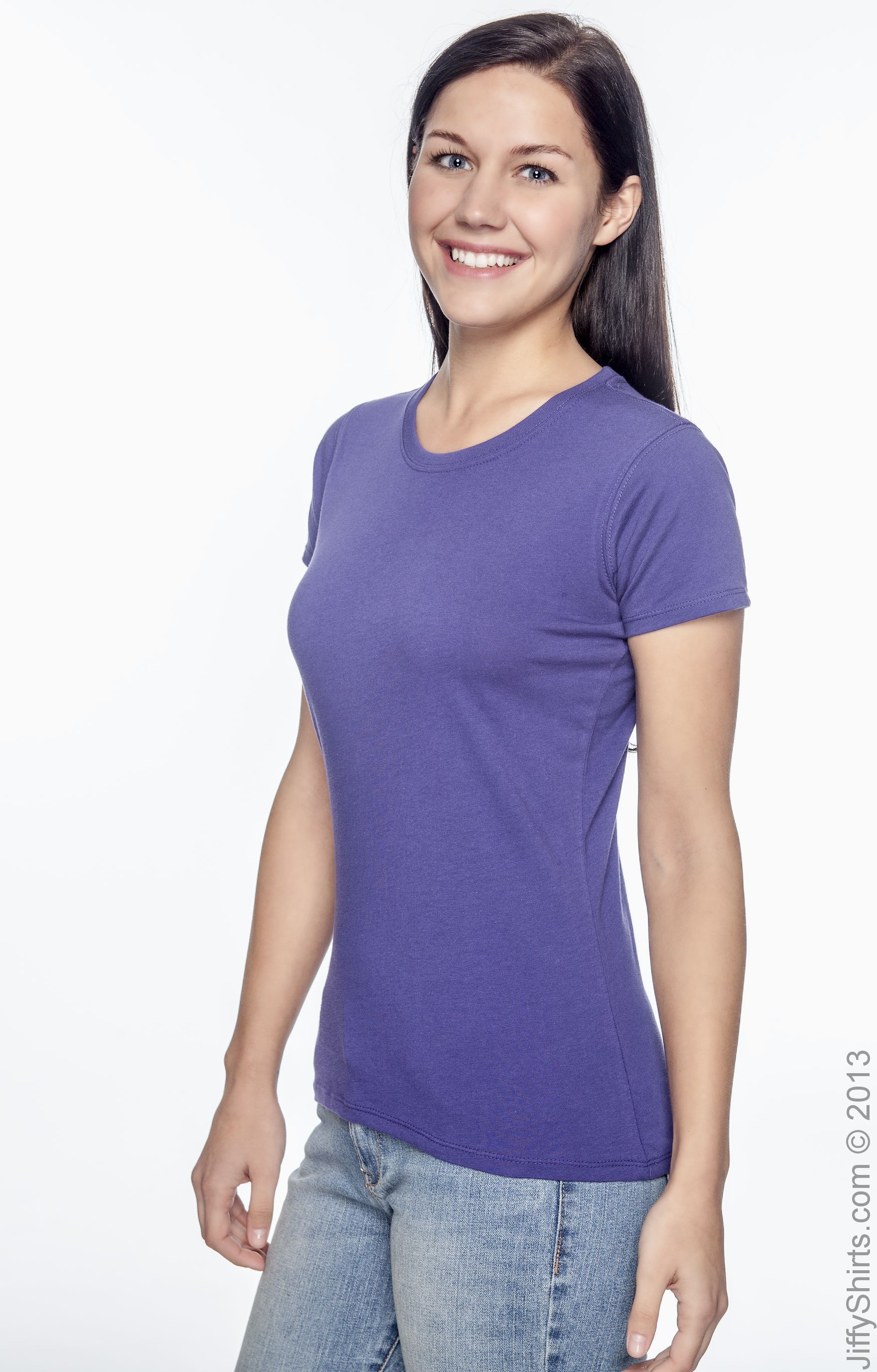 Women's 100% Organic Cotton Classic Short-Sleeve T-Shirt - Iris