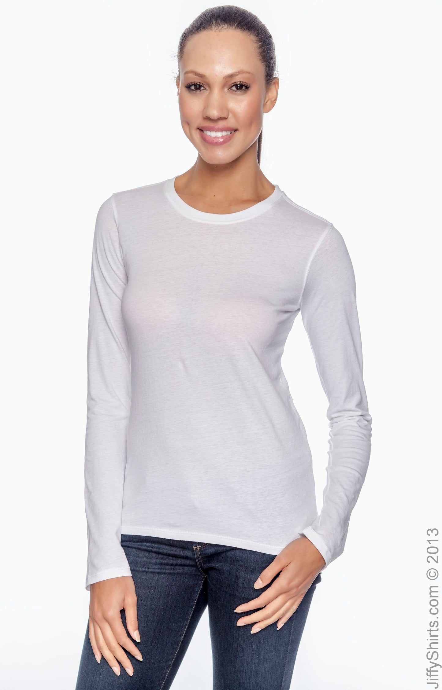 Women's 100% Organic Cotton Classic Long-Sleeve T-Shirt - White