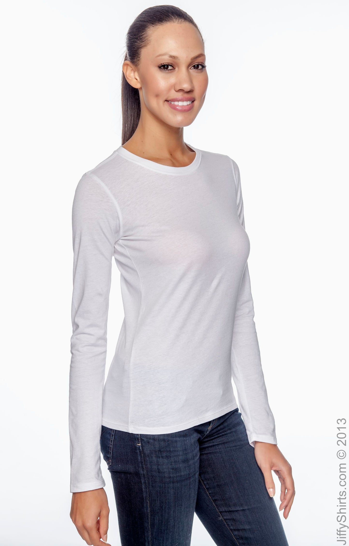 Women's 100% Organic Cotton Classic Long-Sleeve T-Shirt - White