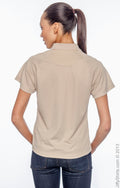 Women's Polytech Mesh Insert Polo - Stone