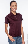 Women's Polytech Mesh Insert Polo - Maroon