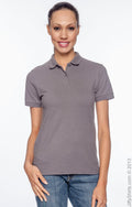 Women's Piqué Polo - Charcoal