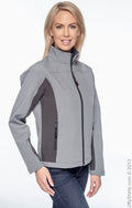 Women's Soft Shell Colorblock Jacket - Charcoal / Dark Charcoal