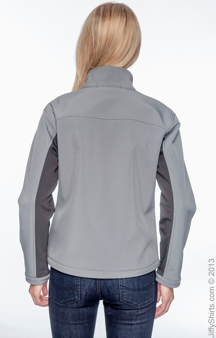 Women's Soft Shell Colorblock Jacket - Charcoal / Dark Charcoal