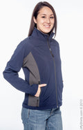 Women's Soft Shell Colorblock Jacket - Navy / Dark Charcoal