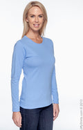 Ladies' Heavy Cotton™ 5.3 oz. Long-Sleeve T-Shirt - Carolina Blue