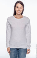 Ladies' Heavy Cotton™ 5.3 oz. Long-Sleeve T-Shirt - Ash Gray