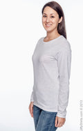 Ladies' Heavy Cotton™ 5.3 oz. Long-Sleeve T-Shirt - Ash Gray