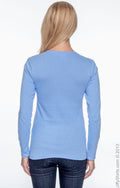 Ladies' Heavy Cotton™ 5.3 oz. Long-Sleeve T-Shirt - Carolina Blue