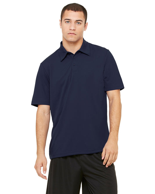 Unisex Performance Three-Button Mesh Polo - Sport Dark Navy