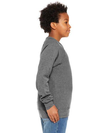 Youth Sponge Fleece Raglan Sweatshirt - Heather Deep