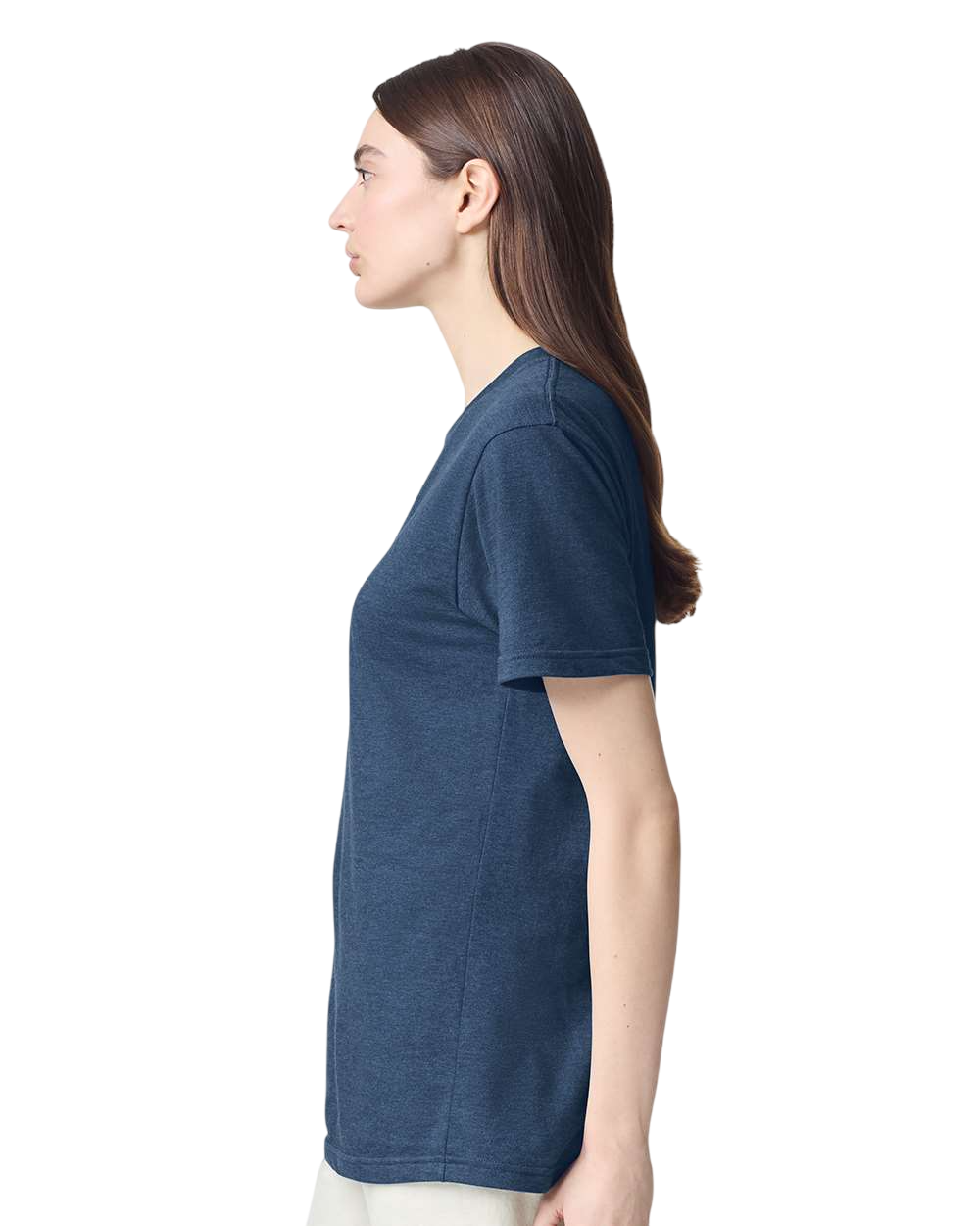 Unisex CVC T-Shirt - Heather Sea Blue