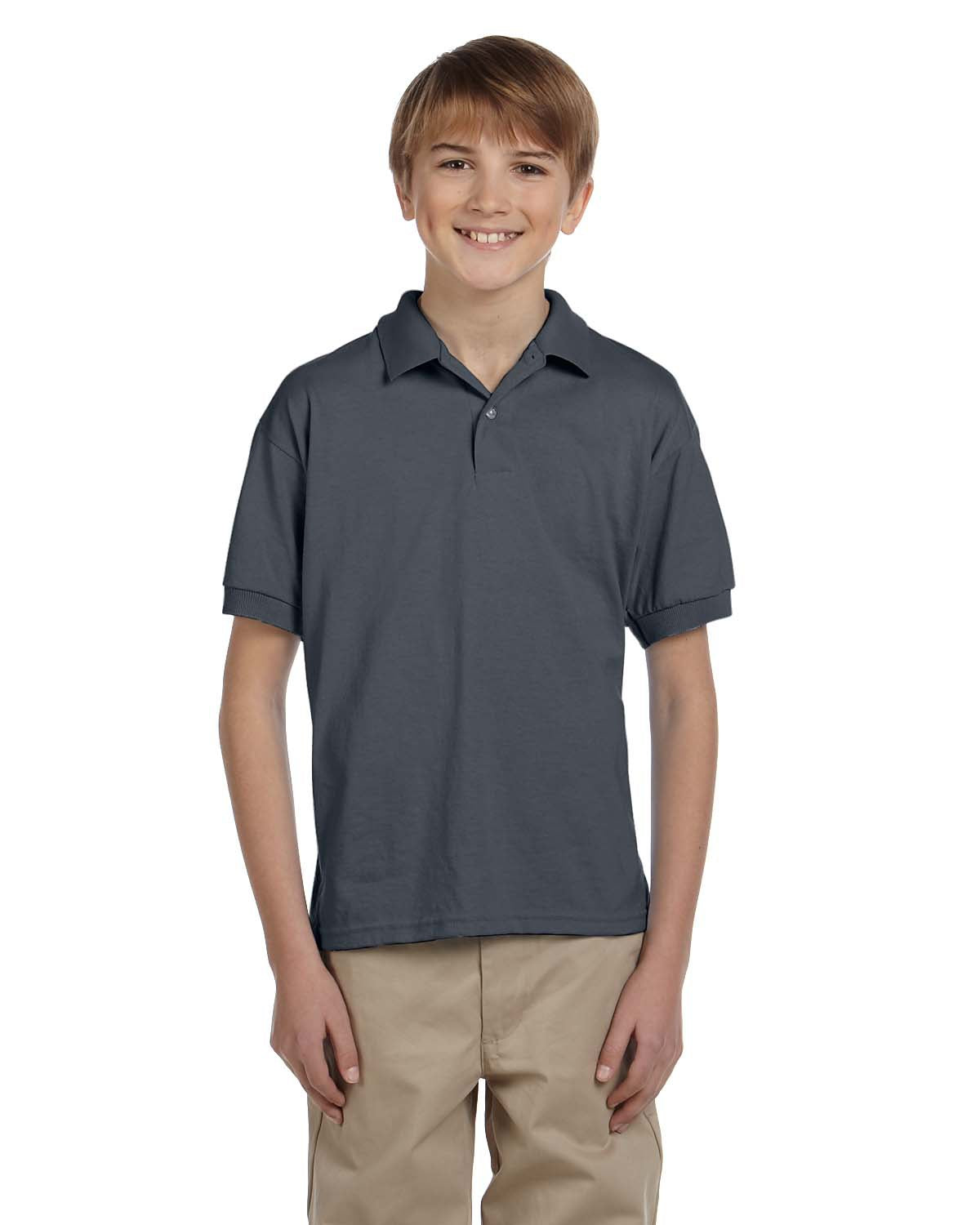 Youth 50/50 Jersey Polo - Dark Heather