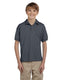 Gildan G880B - Youth 50/50 Jersey Polo - Dark Heather