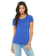 Bella + Canvas B8413 - Women's Triblend Short-Sleeve T-Shirt - True Royal Triblend