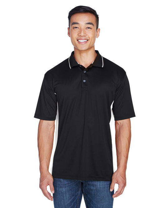 Men's Cool & Dry Sport Two-Tone Polo - Black / Stone