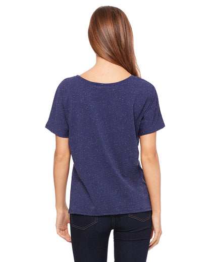 Women's Slouchy T-Shirt - Navy Speckled