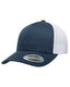 Yupoong 6506 - Unisex 5-Panel Retro Trucker Cap - Navy / White