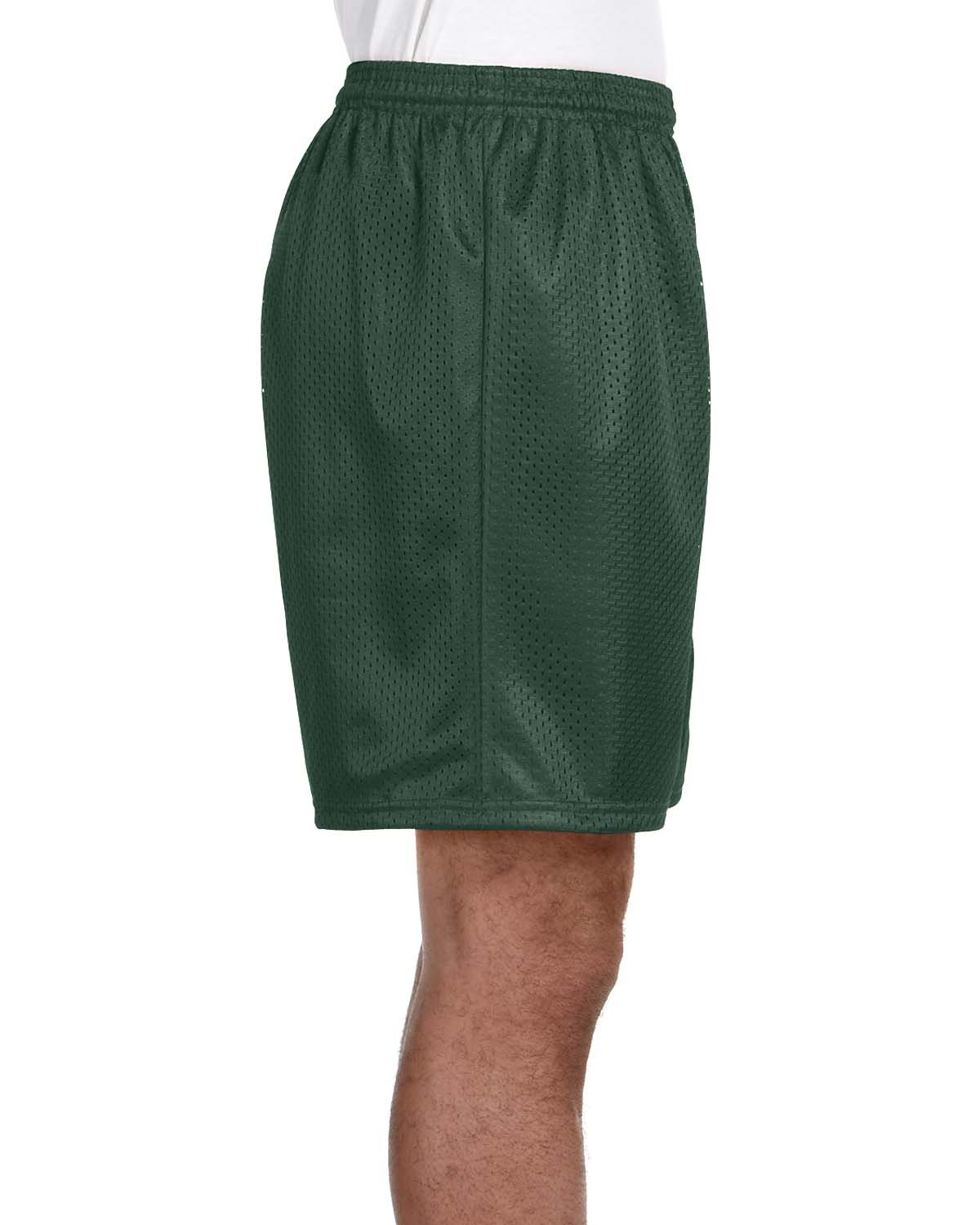 Unisex Seven Inch Inseam Mesh Short - Forest Green