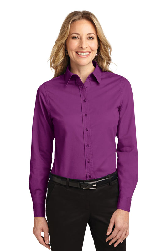 Women's Long Sleeve Easy Care Shirt - Deep Berry