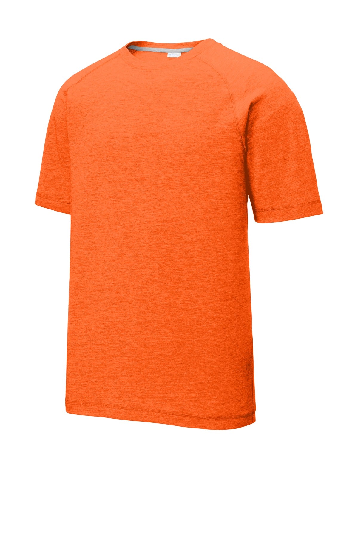 Unisex PosiCharge Tri-Blend Wicking Raglan Tee - Deep Orange Heather