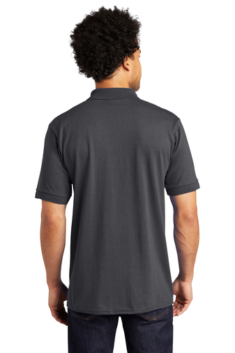 Unisex Tall Core Blend Jersey Knit Polo - Charcoal