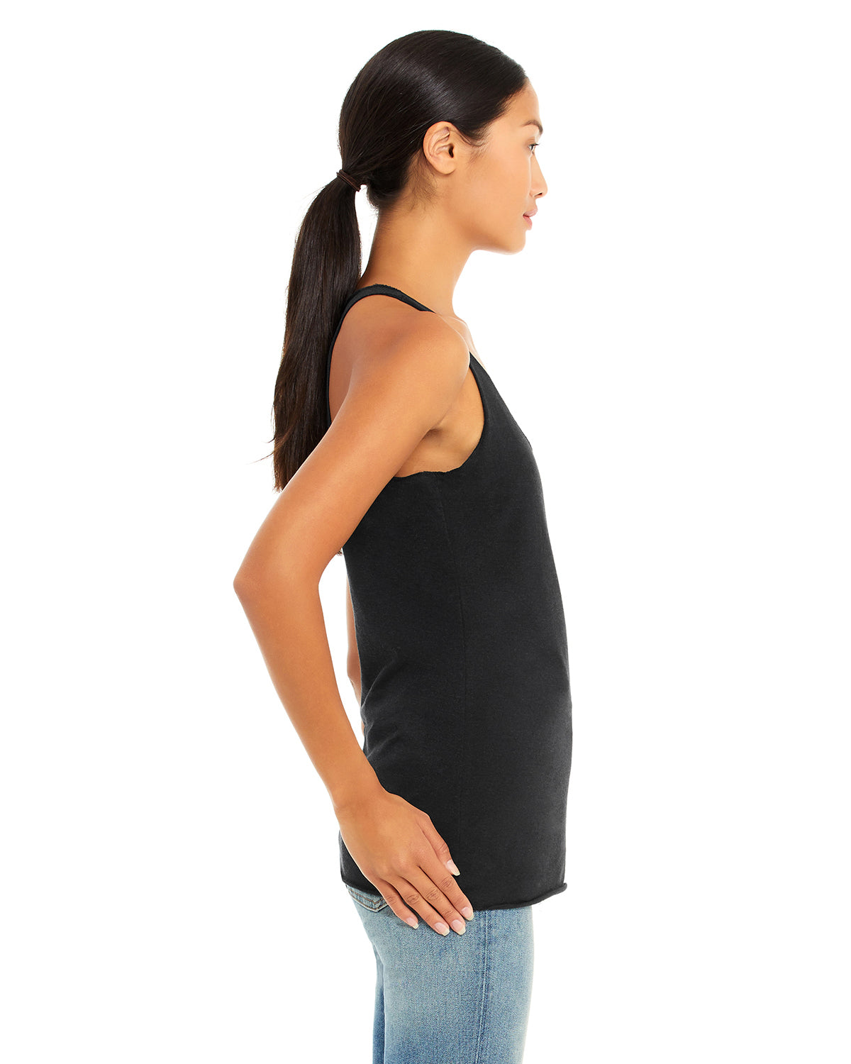 Women's Triblend Racerback Tank - Heather Black Triblend