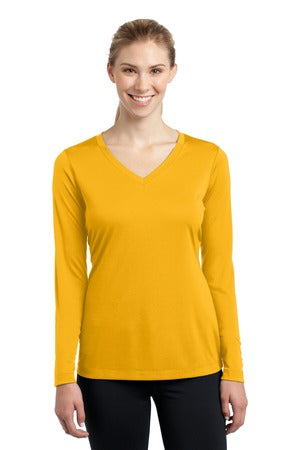 Women's Long Sleeve PosiCharge Competitor V-Neck Tee - Gold