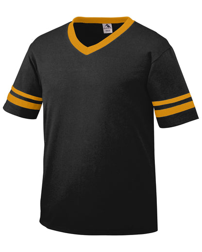 Unisex Sleeve Stripe Jersey - Black / Gold