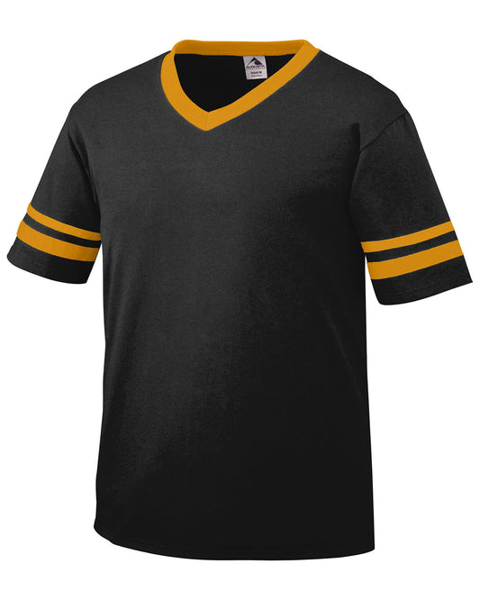 Unisex Sleeve Stripe Jersey - Black / Gold