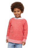 Toddler Harborside Melange French Terry Crew - Red Melange