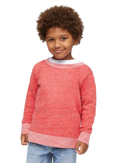 Toddler Harborside Melange French Terry Crew - Red Melange