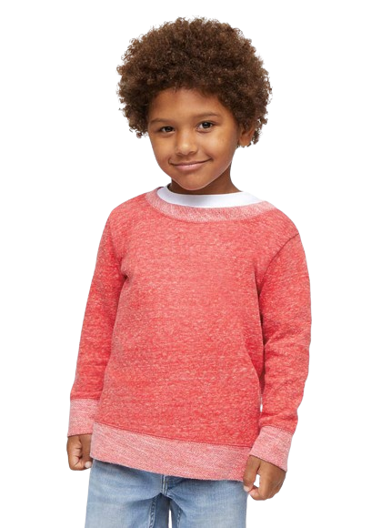 Toddler Harborside Melange French Terry Crew - Red Melange