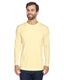 UltraClub 8422 - Unisex Cool & Dry Sport Long-Sleeve Performance Interlock T-Shirt - Butter