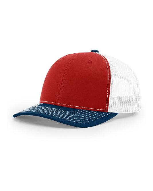 Snapback Trucker Cap - Red / White / Navy