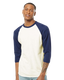 Tultex 0245TC - Unisex Fine Jersey Raglan Tee - Vintage White/ Inked India