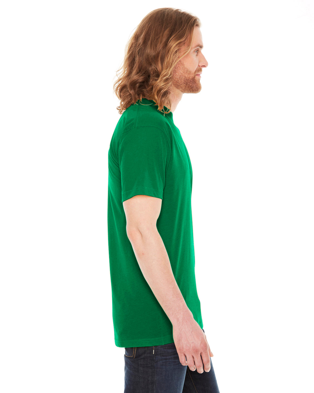 Unisex Poly-Cotton Short-Sleeve Crewneck - Kelly Green