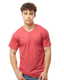 Tultex 0207TC - Unisex Poly-Rich V-Neck Tee - Heather Red