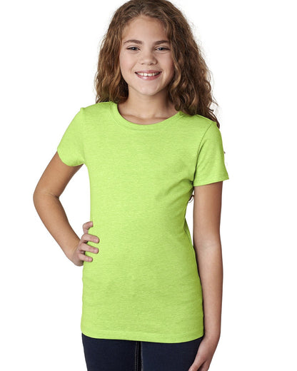 Girl's Youth Princess CVC T-Shirt - Neon Green