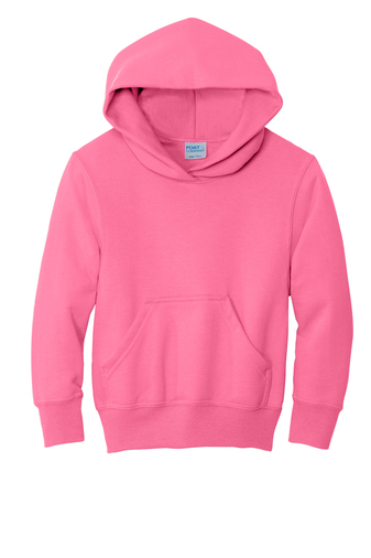 Youth Core Fleece Pullover Hoodie - Neon Pink