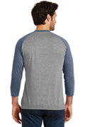 Unisex Perfect Tri 3/4-Sleeve Raglan - Navy Fr / Gray Fr