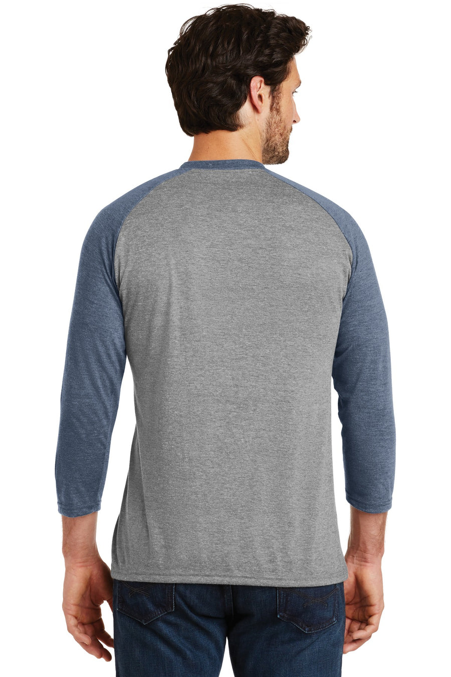Unisex Perfect Tri 3/4-Sleeve Raglan - Navy Fr / Gray Fr