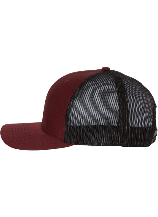 Snapback Trucker Cap - Cardinal / Black