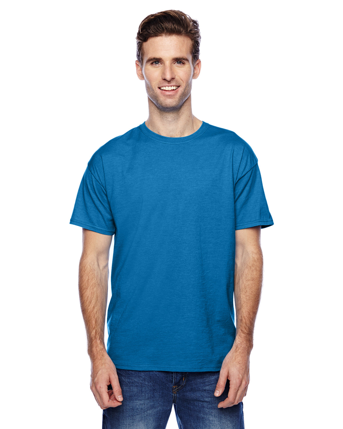 Unisex CVC X-Temp® Performance T-Shirt - Neon Blue Heather