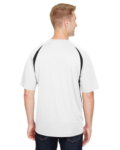 Men's Cooling Performance Color Blocked T-Shirt - White / Black