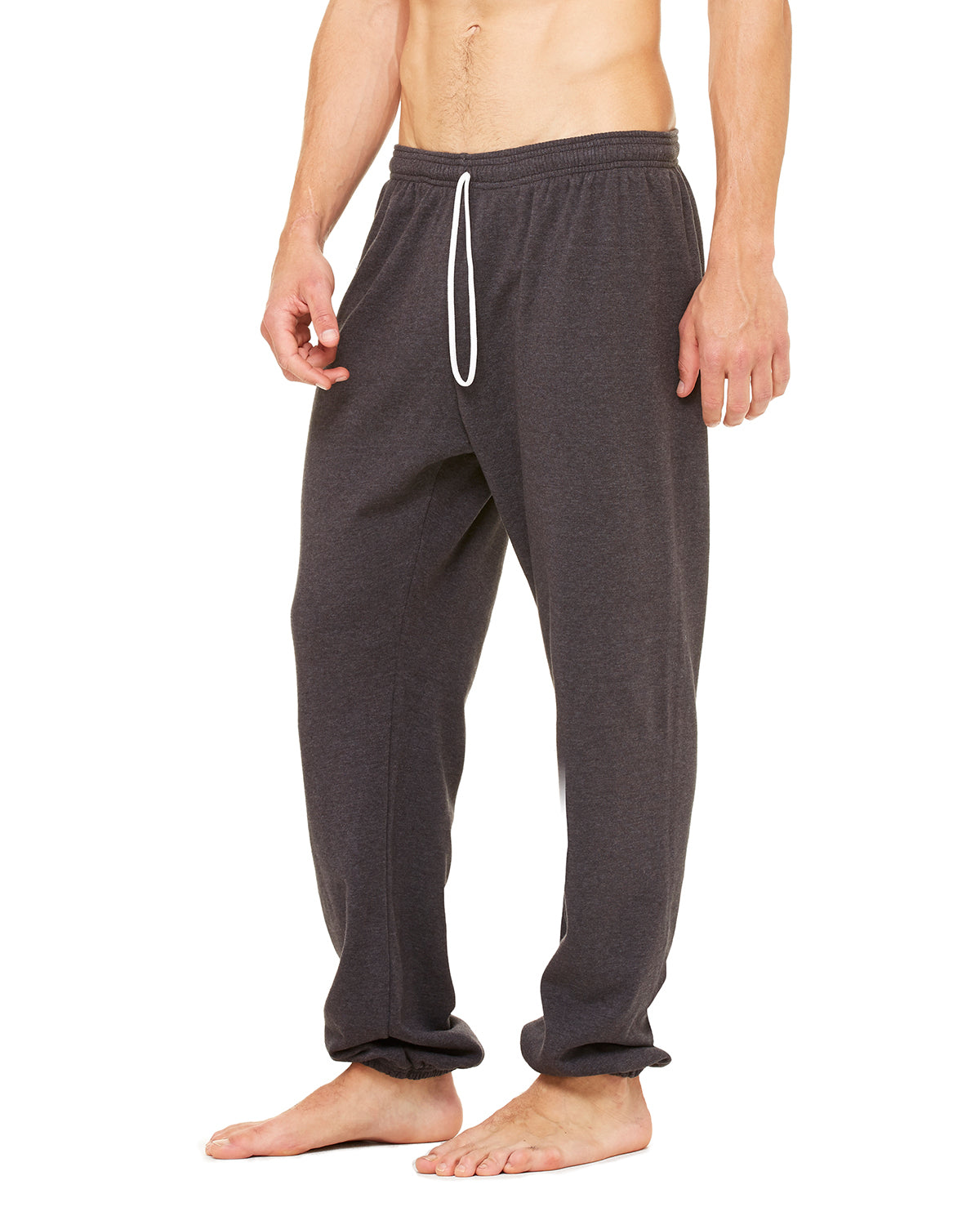 Unisex Sponge Fleece Long Scrunch Pant - Heather Dark Gray