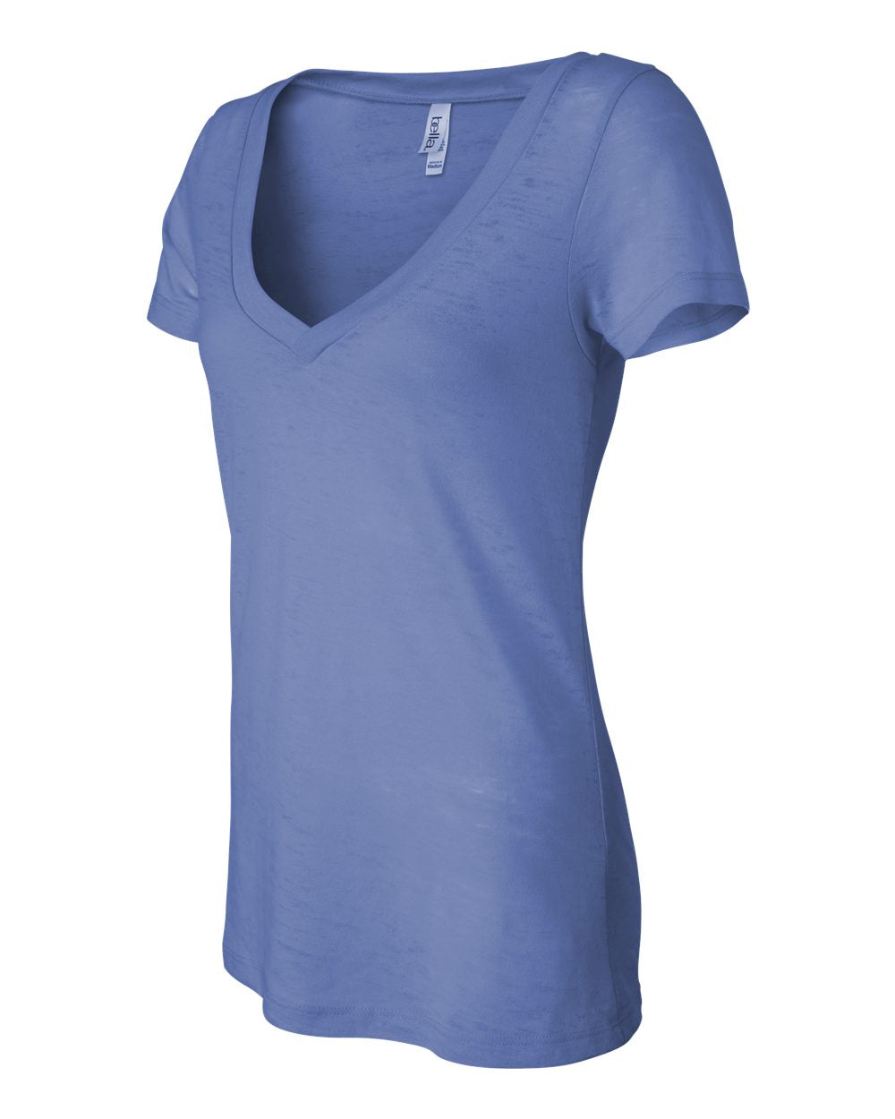 Women's Burnout V-Neck Tee - Steel Blue