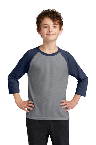 Youth Core Blend 3/4-Sleeve Raglan Tee - Ah / Navy